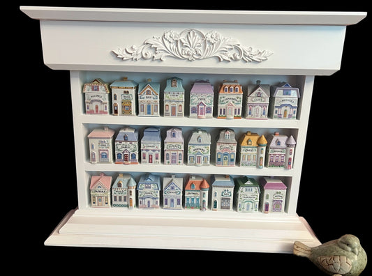 Lenox Spice Village "Victorian Style Spice Rack" - Countertop or Wall Mounted Spice Village Display - Handcrafted and Made in America