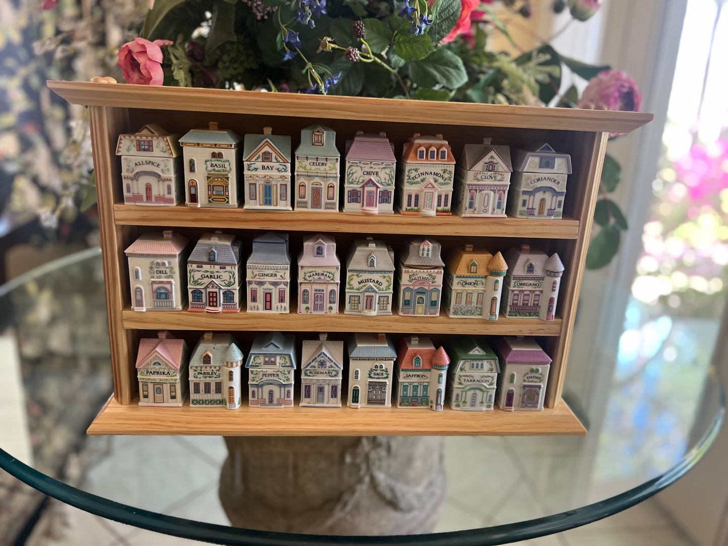 Lenox Spice Village "Craftsman Style Display Rack" - Countertop or Wall Mounted - Custom Wood Spice House Organizer Made in America.