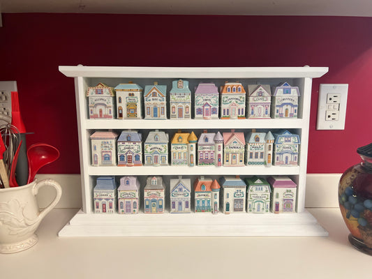 Lenox Spice Village "Craftsman Style Display Rack" - Countertop or Wall Mounted - Custom Wood Spice House Organizer Made in America.