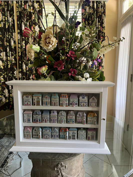 Lenox Spice Village "Craftsman Style Spice Rack Cabinet" - Wood Framed Glass Door. Handcrafted Organizer Made in America.
