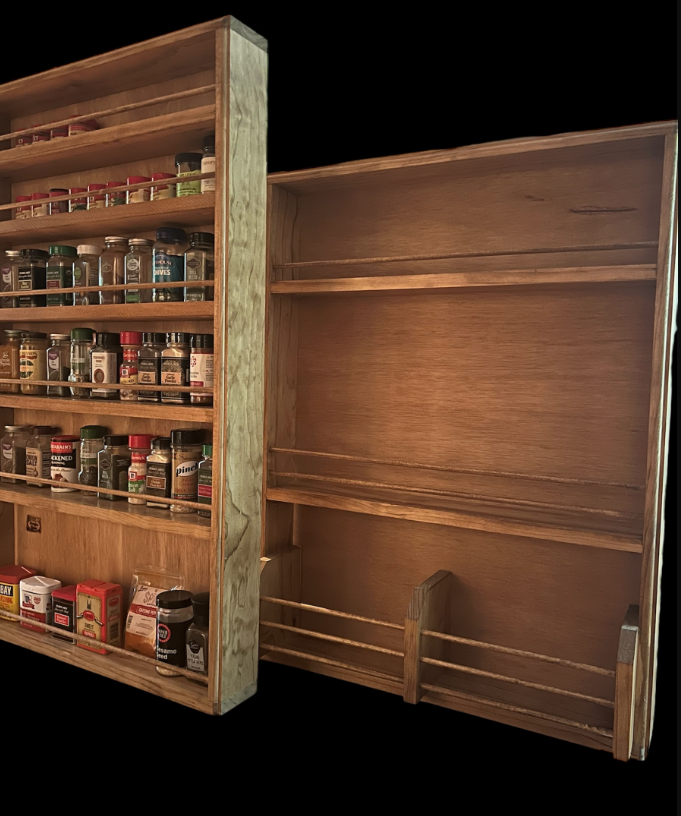 Bottom Section Wall / Door Mounted -  Spice Rack Organizer