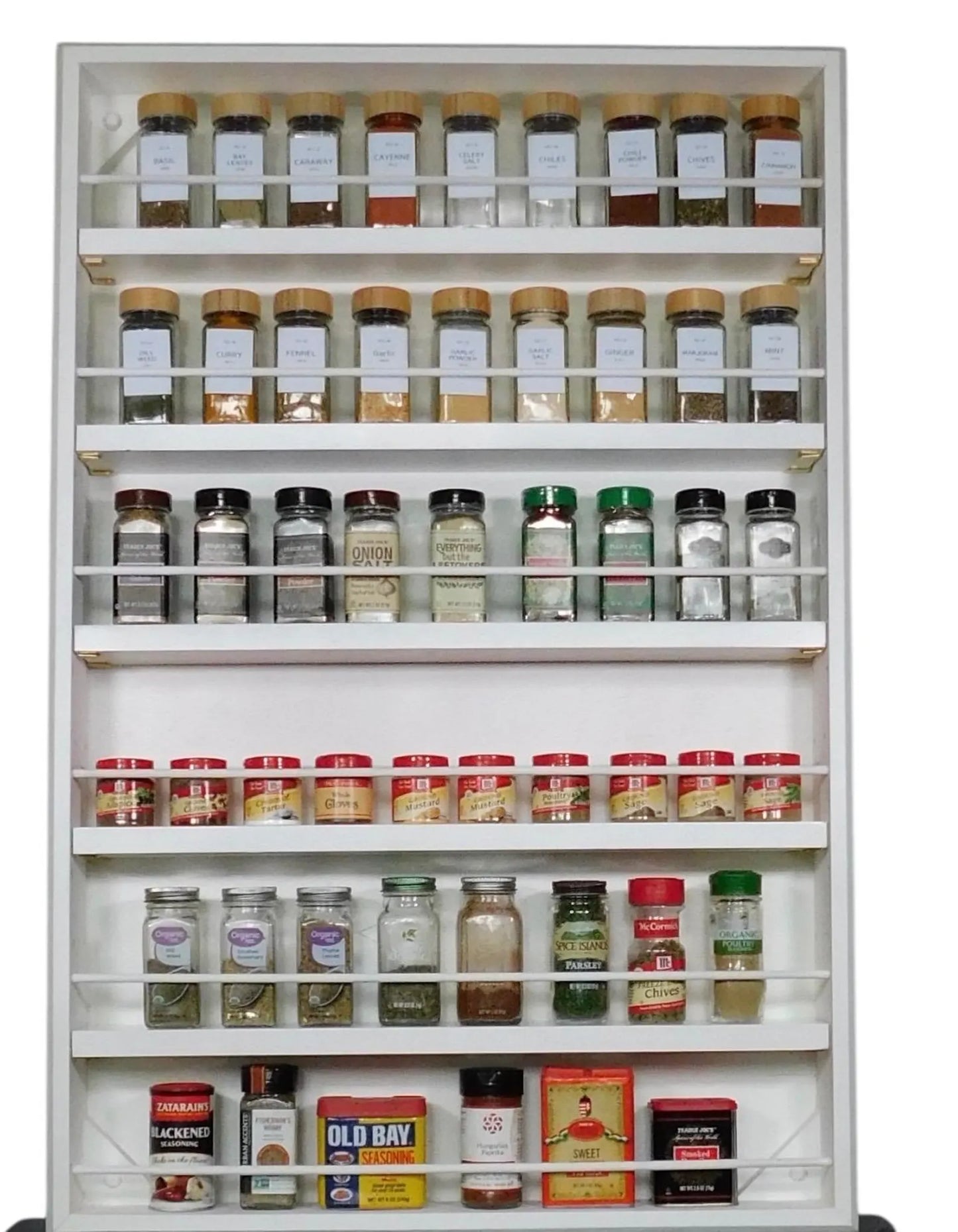 Custom Spice Rack – Wall or Door Mounted Organizer – Crafted to Your Size and Layout – Custom Wood Spice Storage – Signature Collection