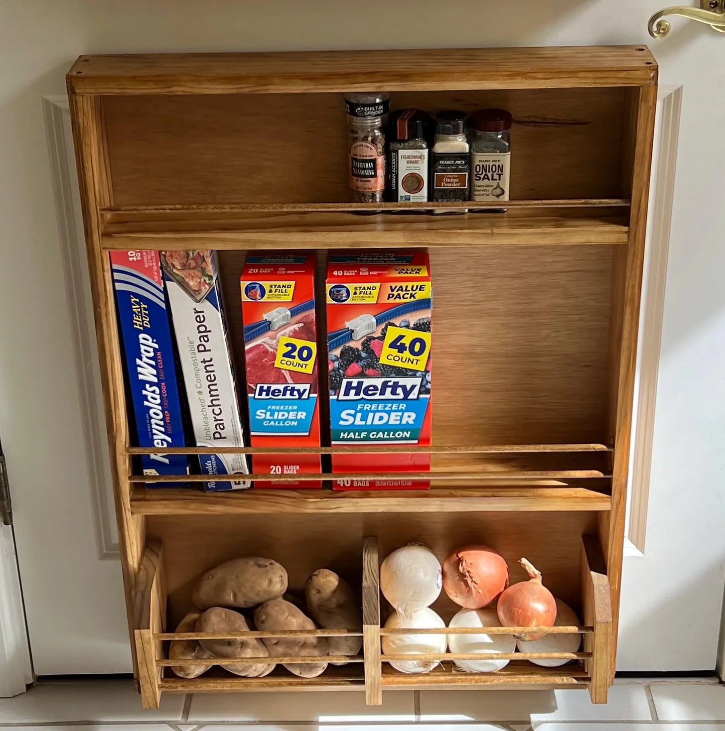 Bottom Section Wall / Door Mounted -  Spice Rack Organizer